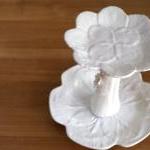 White Two Tiered Cake Stan..