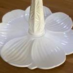 White Two Tiered Cake Stand..