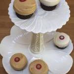 White Two Tiered Cake Stan..