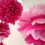 3 Small Tissue Paper Pom Po..